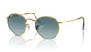 Ray-Ban RB3447 Round Metal Sunglasses - Gold / Blue Gradient Grey