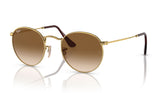 Ray-Ban RB3447 Round Metal Sunglasses - Gold / Brown