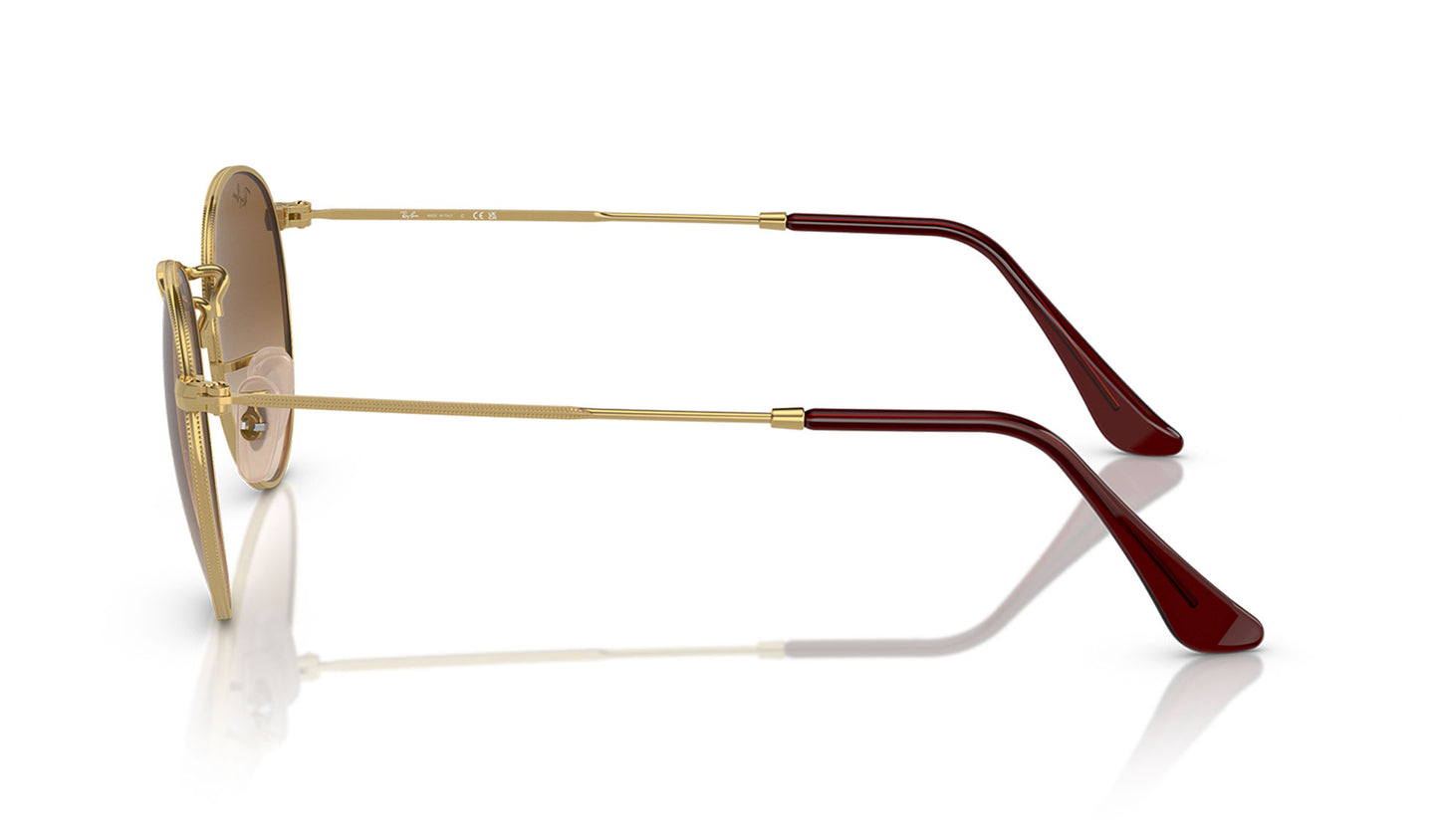 Ray-Ban RB3447 Round Metal Sunglasses - Gold / Brown