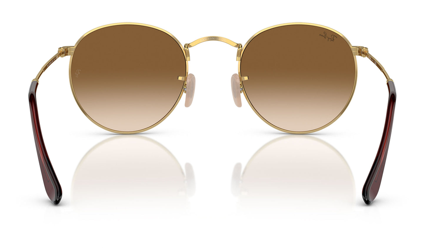Ray-Ban RB3447 Round Metal Sunglasses - Gold / Brown