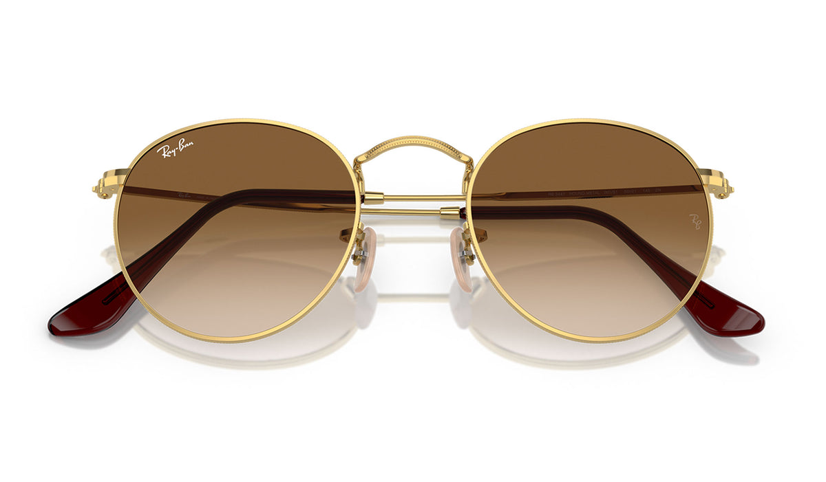 Ray-Ban RB3447 Round Metal Sunglasses - Gold / Brown