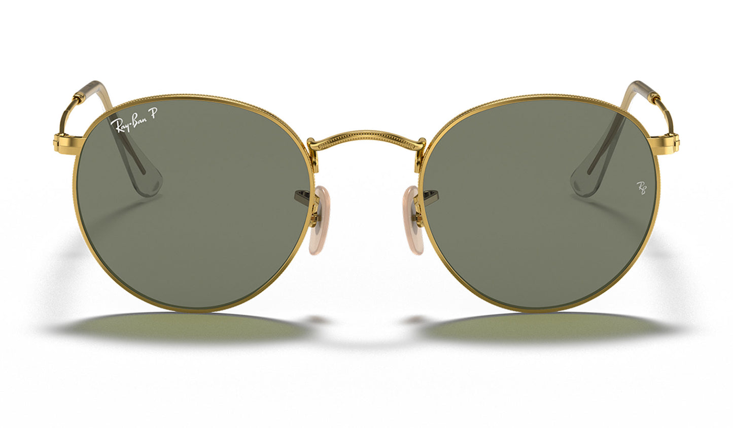 Ray-Ban RB3447 Round Metal Sunglasses - Arista Gold / Green Polarised