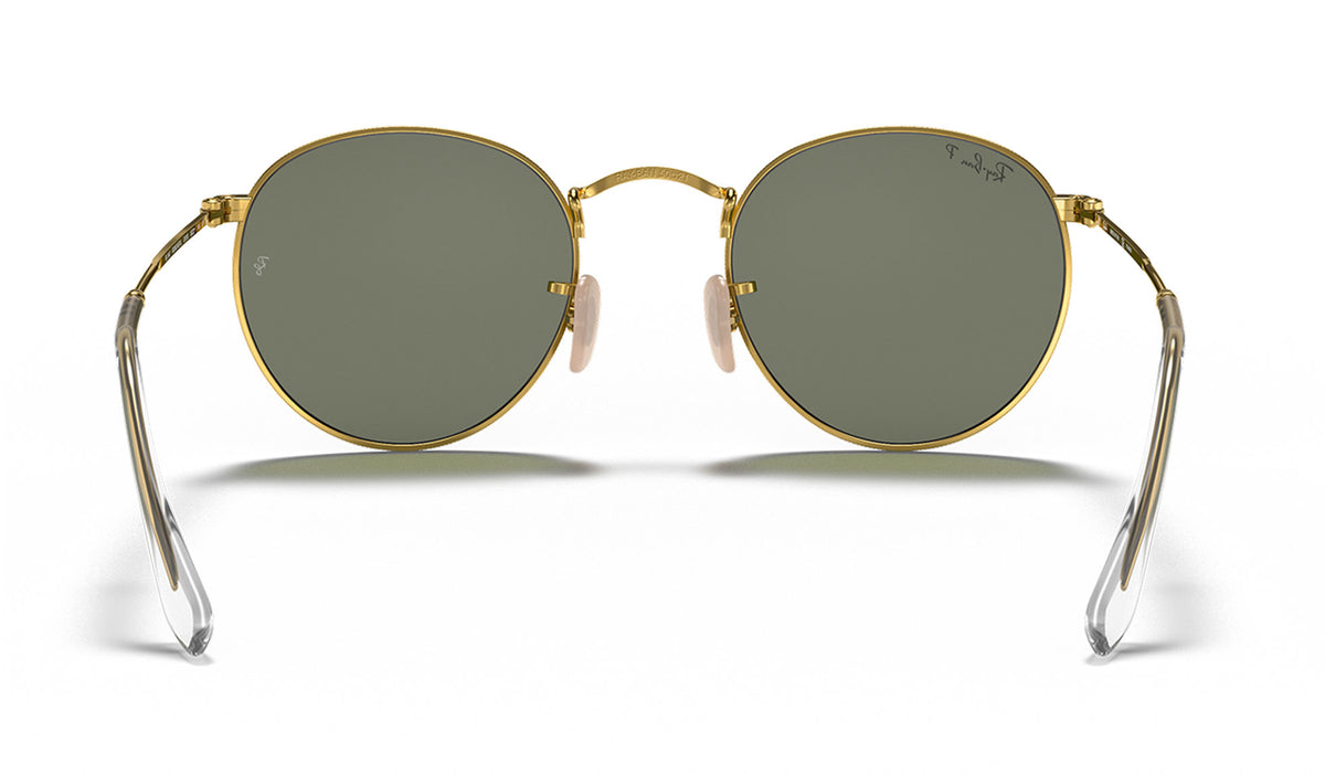 Ray-Ban RB3447 Round Metal Sunglasses - Arista Gold / Green Polarised