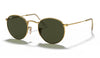 Ray-Ban RB3447 Round Metal Sunglasses - Gold / Green