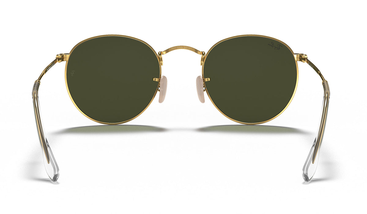 Ray-Ban RB3447 Round Metal Sunglasses - Gold / Green