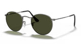 Ray-Ban RB3447 Round Metal Sunglasses - Matte Gunmetal / Green