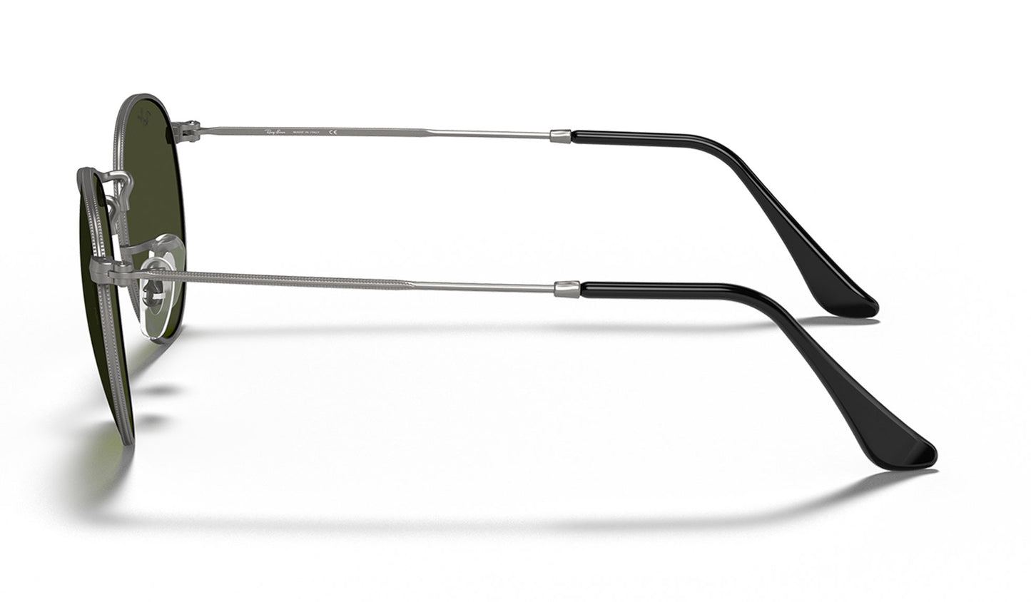 Ray-Ban RB3447 Round Metal Sunglasses - Matte Gunmetal / Green