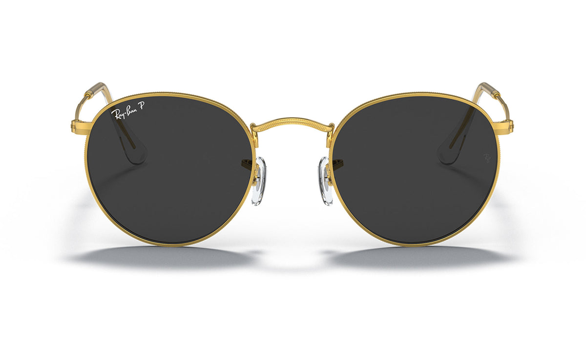 Ray-Ban RB3447 Round Metal Sunglasses - Gold / Black Polarised
