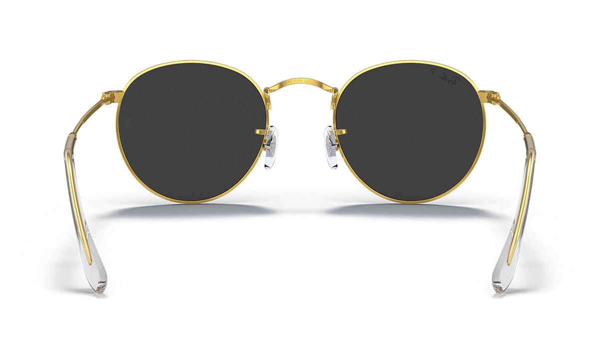 Ray-Ban RB3447 Round Metal Sunglasses - Gold / Black Polarised