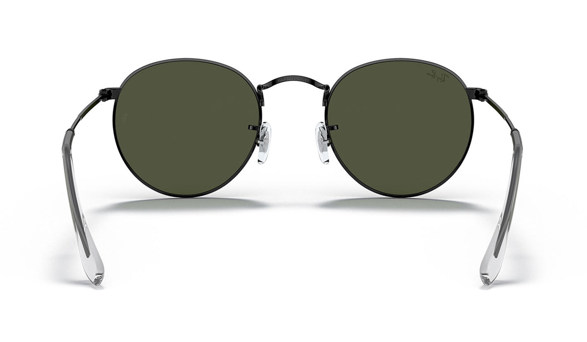 Ray-Ban RB3447 Round Metal Sunglasses - Black / Green