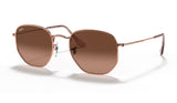 Ray-Ban RB3548N Hexagonal Flat Lens Sunglasses - Copper / Pink Brown Gradient
