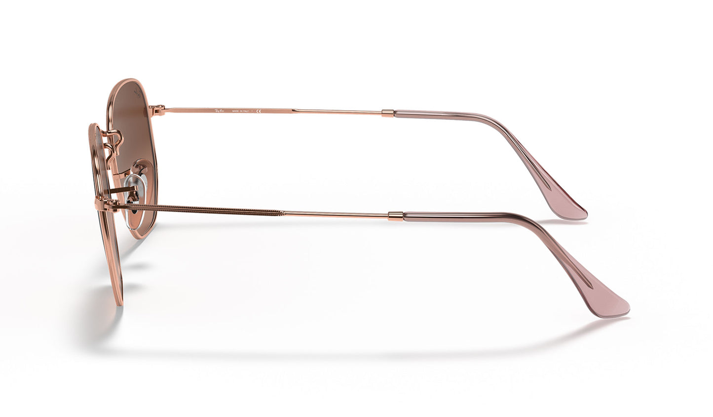 Ray-Ban RB3548N Hexagonal Flat Lens Sunglasses - Copper / Pink Brown Gradient