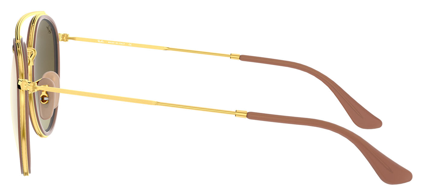 Ray-Ban RB3647N Round Double Bridge Sunglasses - Arista / Brown Gradient Mirror Pink