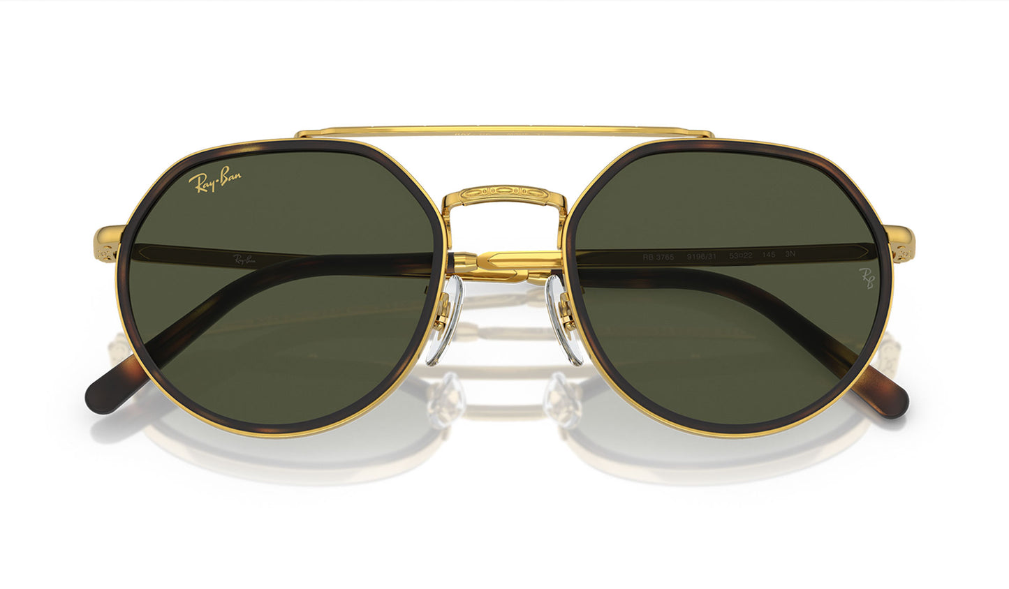 Ray-Ban RB3765 Sunglasses - Legend Gold / Green