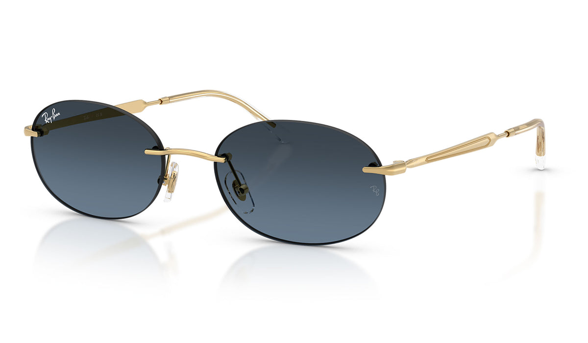 Ray-Ban RB3767 Sunglasses - Arista Gold / Blue Gradient Dark Grey