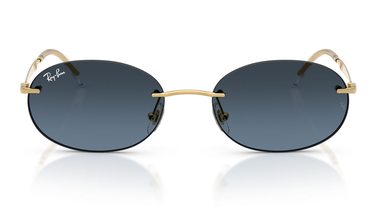 Ray-Ban RB3767 Sunglasses - Arista Gold / Blue Gradient Dark Grey