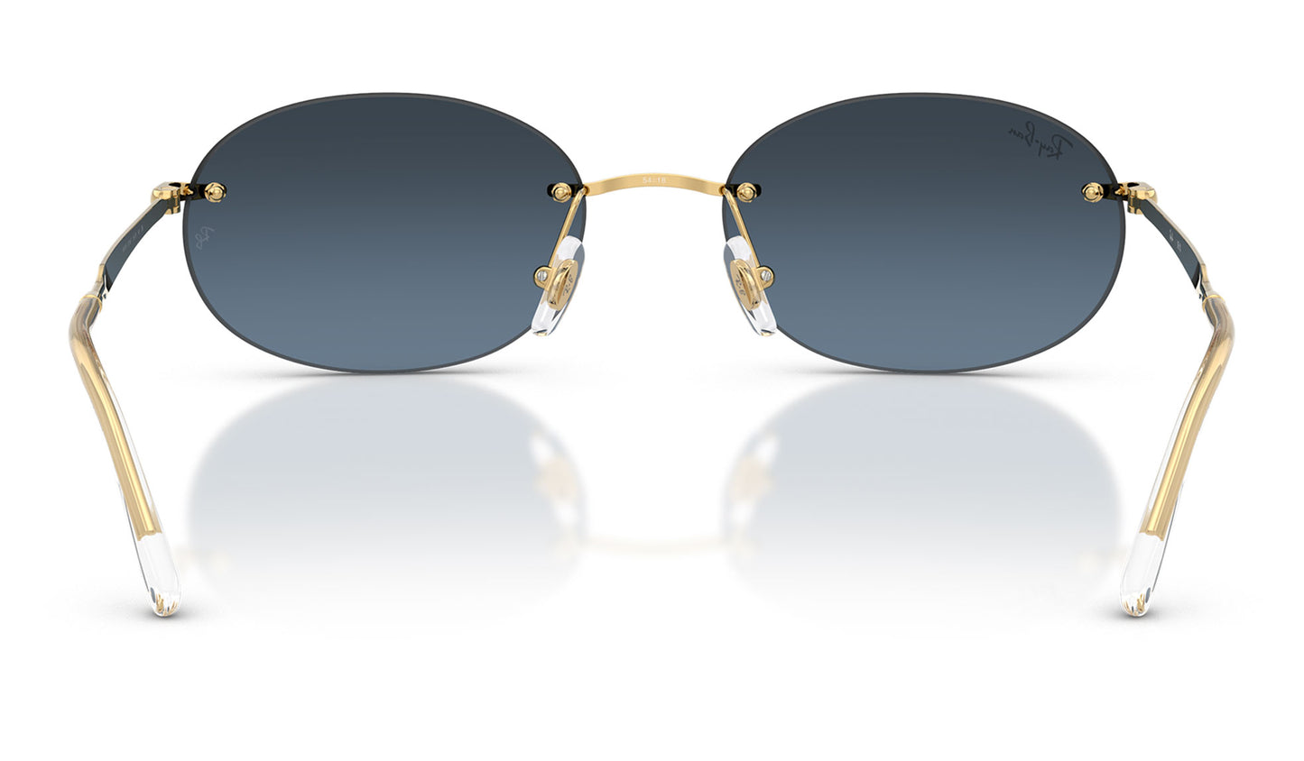 Ray-Ban RB3767 Sunglasses - Arista Gold / Blue Gradient Dark Grey