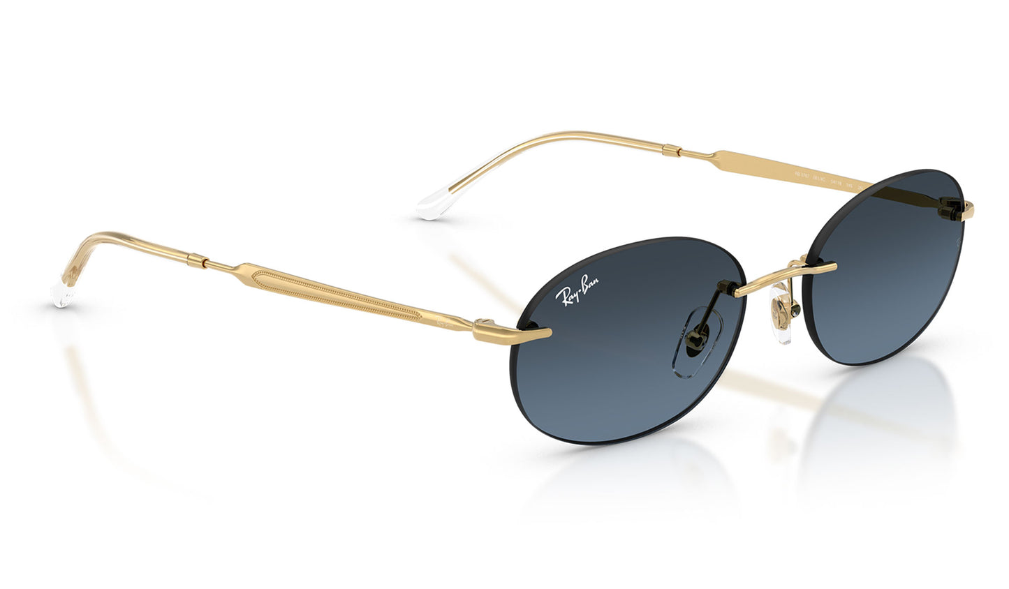 Ray-Ban RB3767 Sunglasses - Arista Gold / Blue Gradient Dark Grey