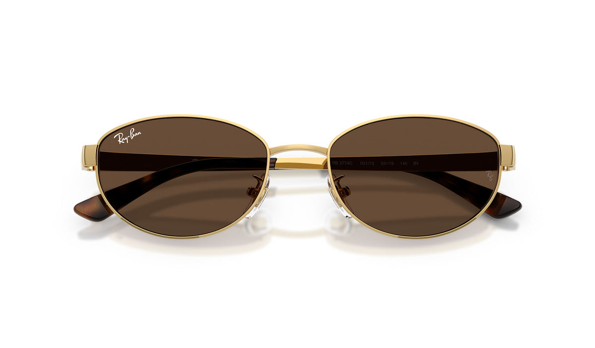 Ray-Ban RB3774D Sunglasses - Arista Gold / Dark Brown