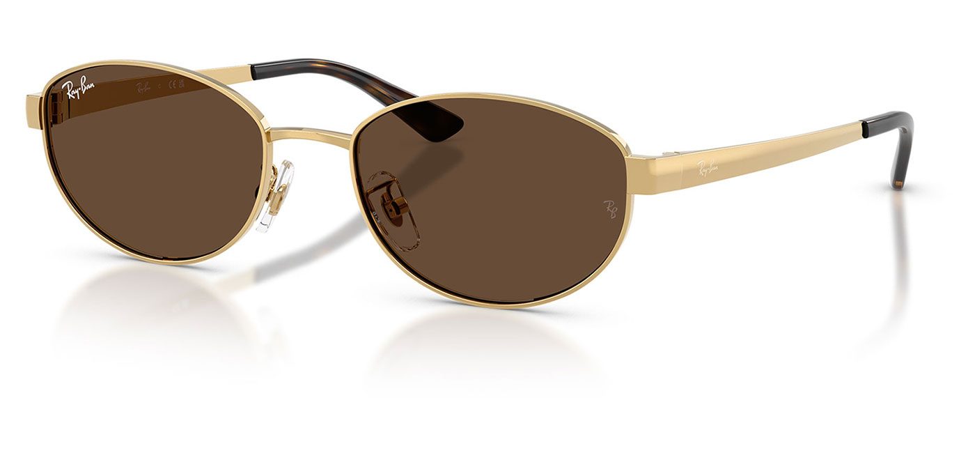 Ray-Ban RB3774D Sunglasses - Arista Gold / Dark Brown