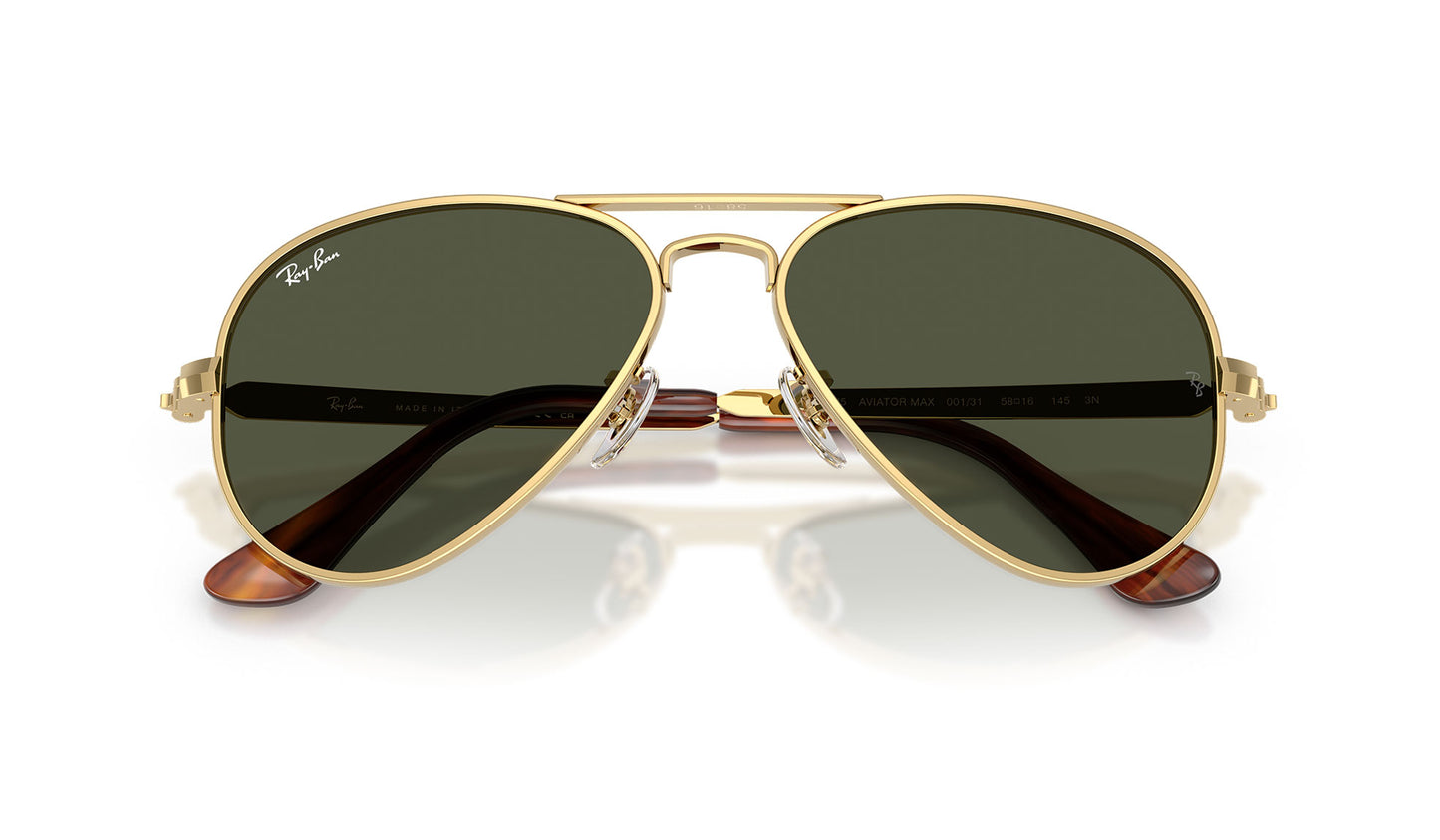 Ray-Ban RB3925 Aviator Max Sunglasses - Arista Gold / Green