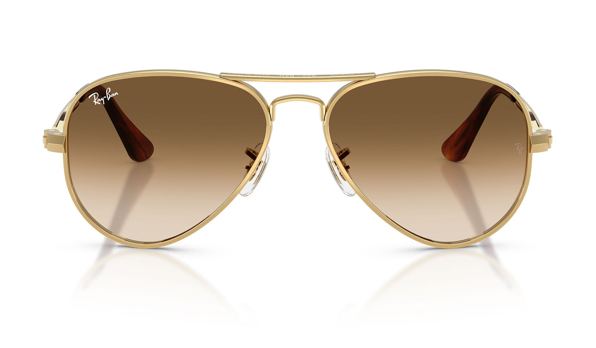 Ray-Ban RB3925 Aviator Max Sunglasses - Arista Gold / Clear Gradient Brown