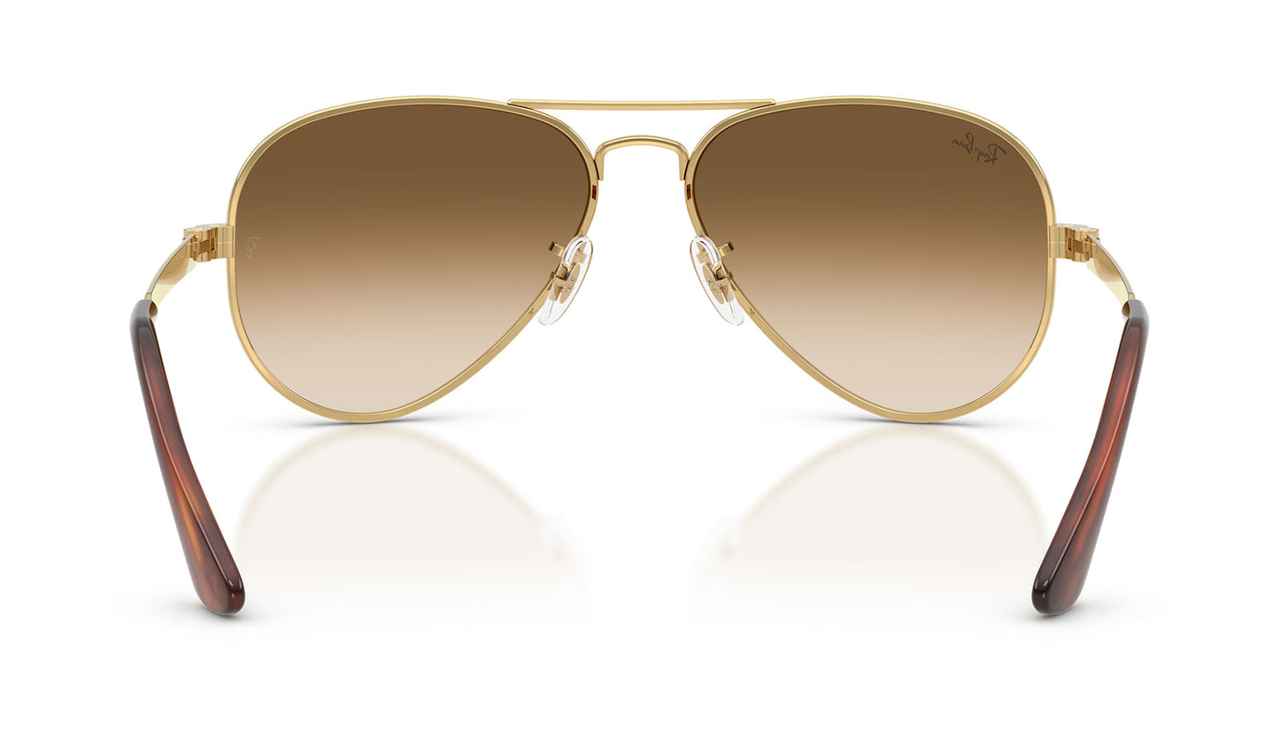 Ray-Ban RB3925 Aviator Max Sunglasses - Arista Gold / Clear Gradient Brown