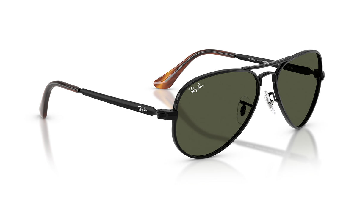 Ray-Ban RB3925 Aviator Max Sunglasses - Black / Green