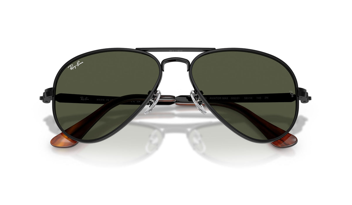 Ray-Ban RB3925 Aviator Max Sunglasses - Black / Green