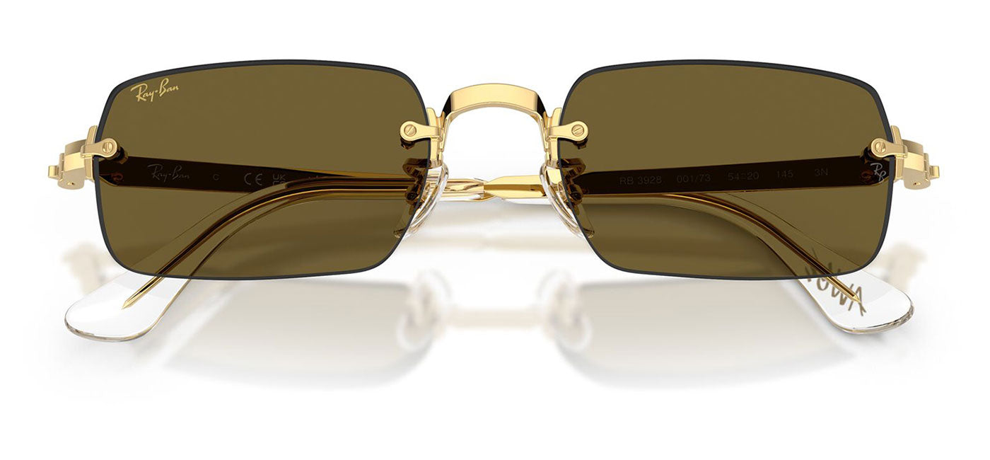 Ray-Ban RB3928 By A$AP Rocky Sunglasses - Arista Gold / Dark Brown