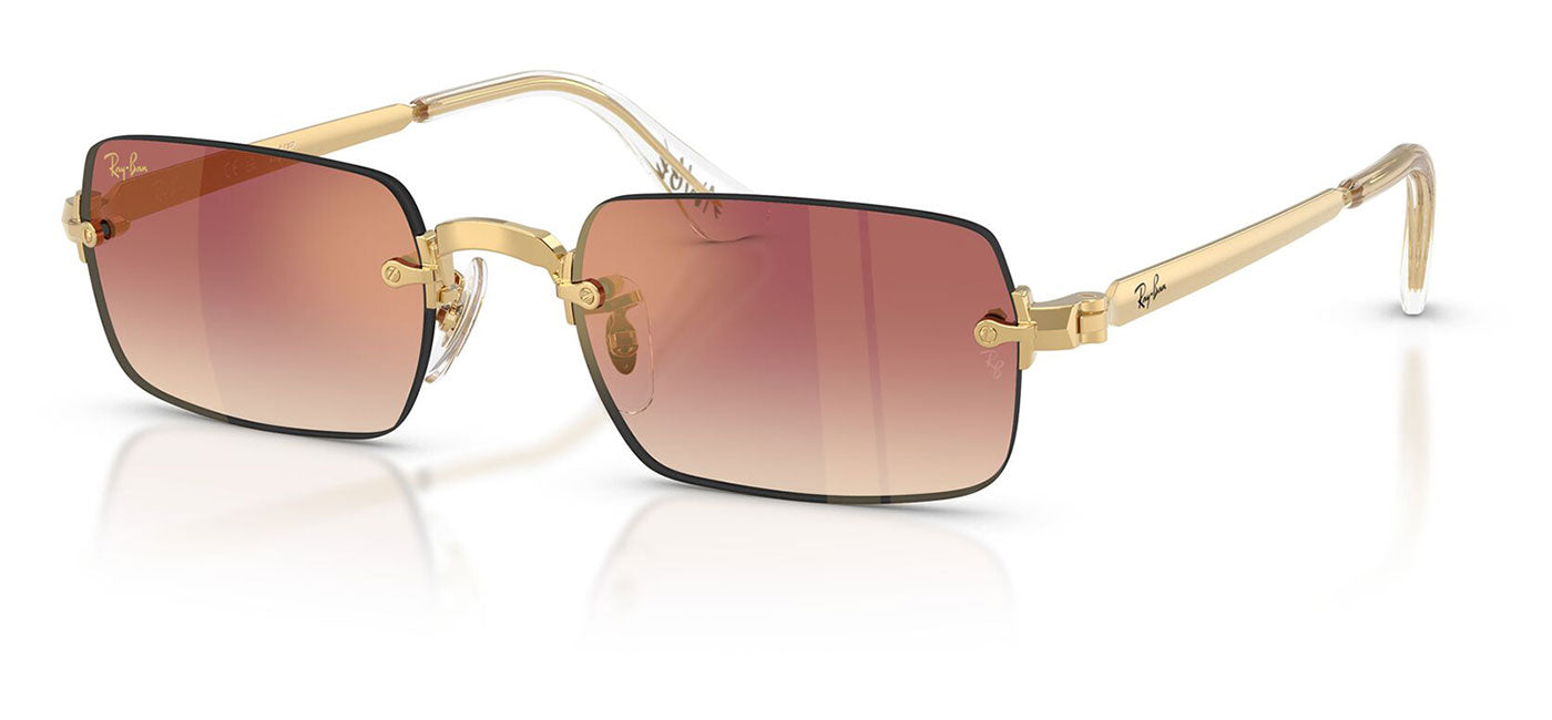 Ray-Ban RB3928 By A$AP Rocky Sunglasses - Arista Gold / Clear Gradient Dark Violet