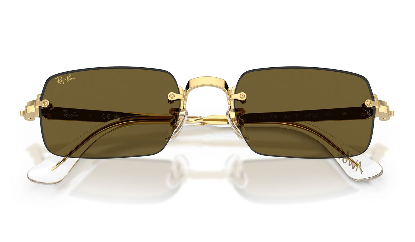 Ray-Ban RB3928 By A$AP Rocky Sunglasses - Arista Gold / Dark Brown
