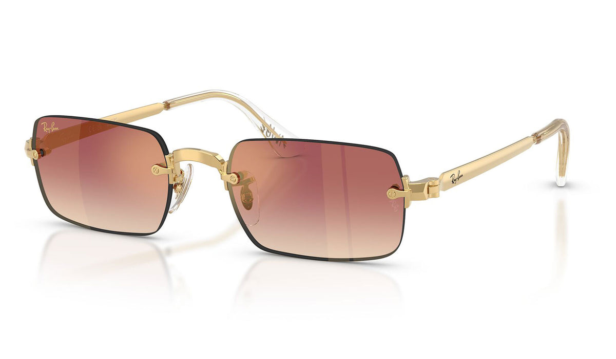 Ray-Ban RB3928 By A$AP Rocky Sunglasses - Arista Gold / Clear Gradient Dark Violet