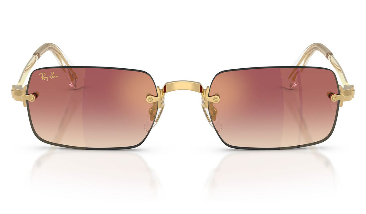 Ray-Ban RB3928 By A$AP Rocky Sunglasses - Arista Gold / Clear Gradient Dark Violet