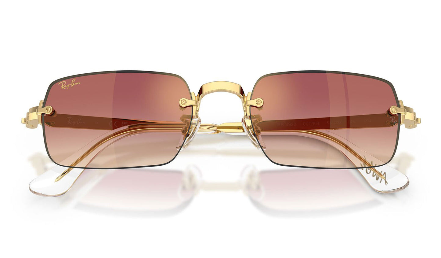 Ray-Ban RB3928 By A$AP Rocky Sunglasses - Arista Gold / Clear Gradient Dark Violet