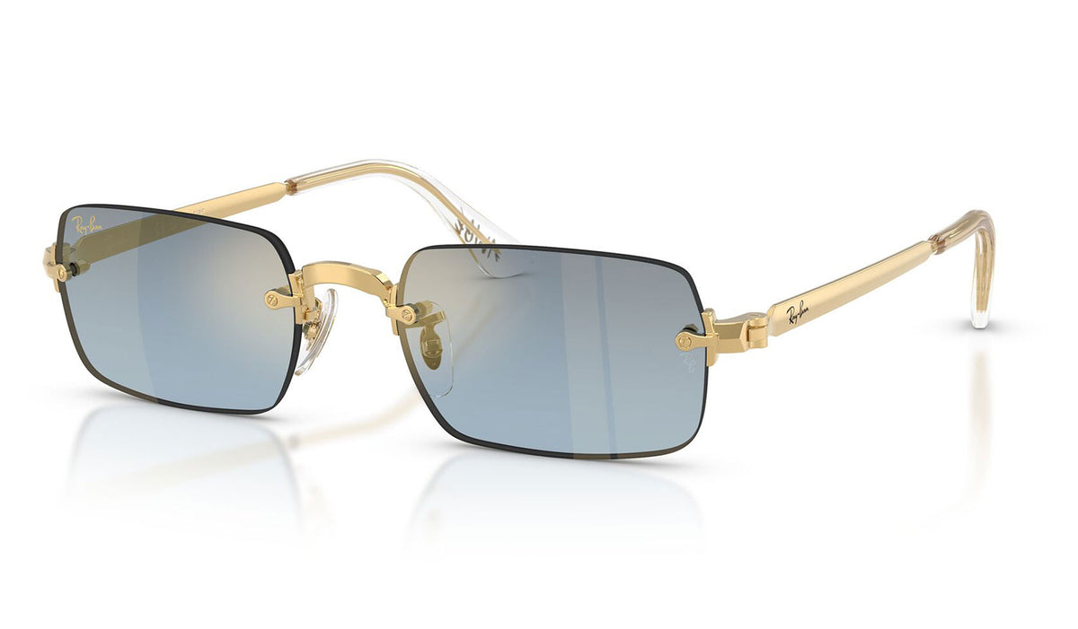 Ray-Ban RB3928 By A$AP Rocky Sunglasses - Arista Gold / Blue Gradient Dark Grey