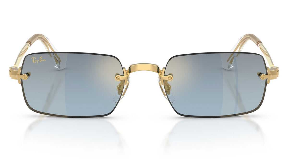 Ray-Ban RB3928 By A$AP Rocky Sunglasses - Arista Gold / Blue Gradient Dark Grey