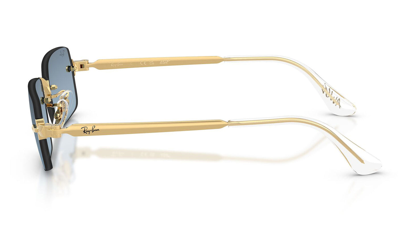 Ray-Ban RB3928 By A$AP Rocky Sunglasses - Arista Gold / Blue Gradient Dark Grey