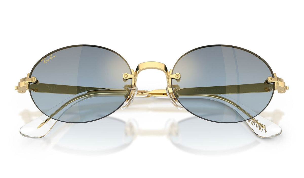 Ray-Ban RB3929 By A$AP Rocky Sunglasses - Arista Gold / Blue Gradient Dark Grey