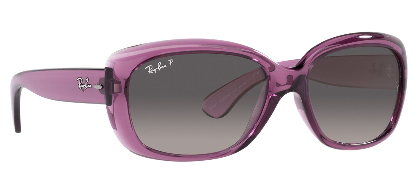 Ray-Ban RB4101 Jackie Ohh Sunglasses - Transparent Violet / Grey Gradient