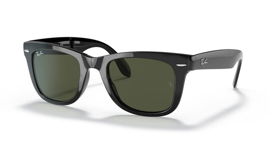 Ray-Ban RB4105 Wayfarer Folding Sunglasses - Black / Green