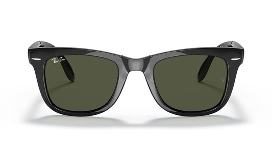 Ray-Ban RB4105 Wayfarer Folding Sunglasses - Black / Green