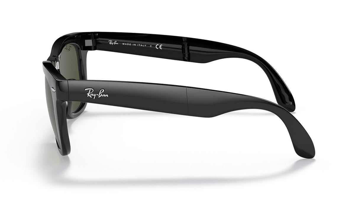 Ray-Ban RB4105 Wayfarer Folding Sunglasses - Black / Green