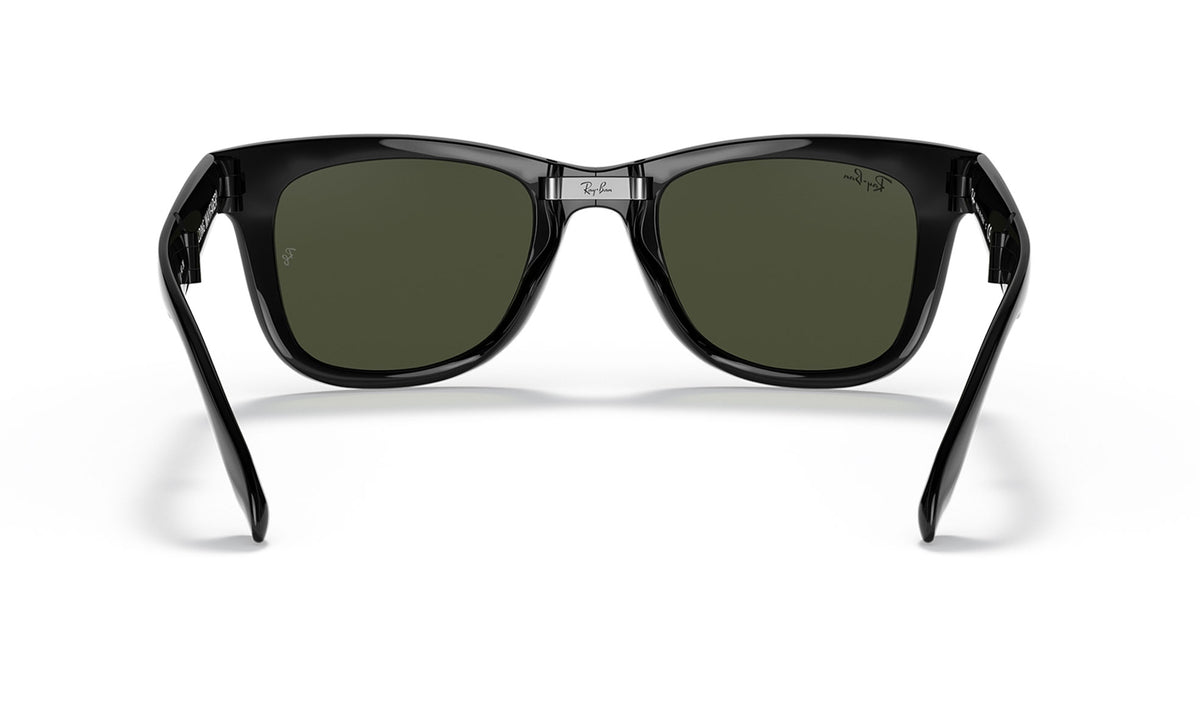 Ray-Ban RB4105 Wayfarer Folding Sunglasses - Black / Green
