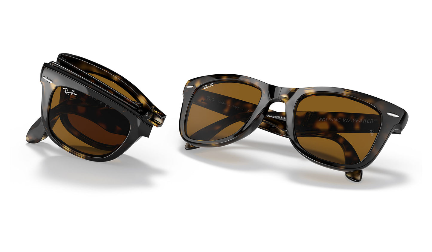 Ray-Ban RB4105 Wayfarer Folding Sunglasses - Havana / Brown