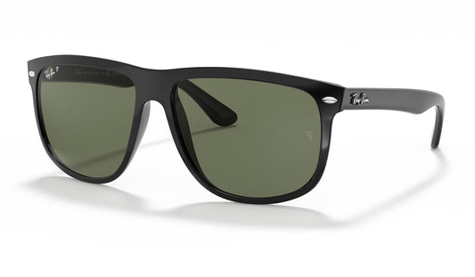 Ray-Ban RB4147 Boyfriend Sunglasses - Black / Green Polarised