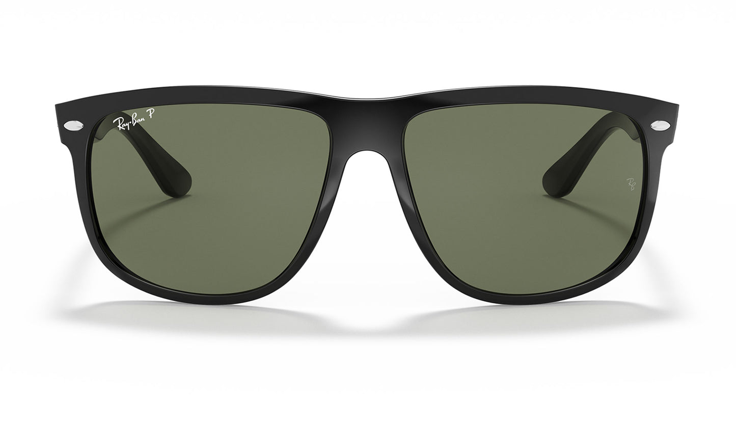 Ray-Ban RB4147 Boyfriend Sunglasses - Black / Green Polarised