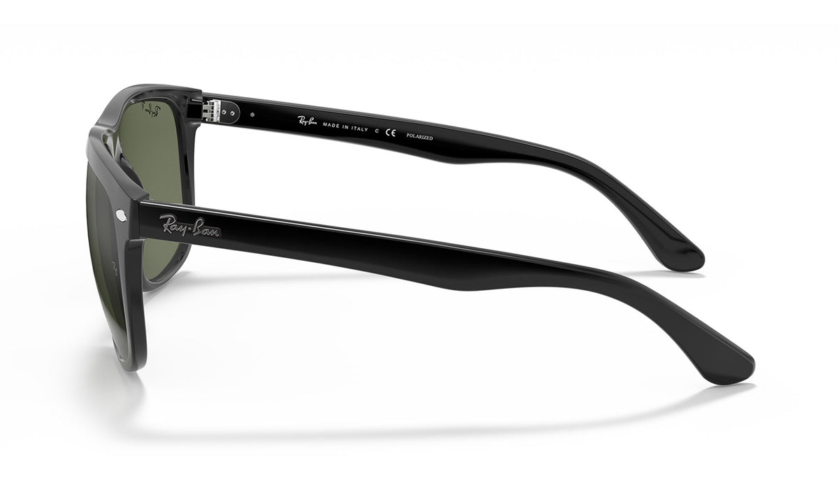 Ray-Ban RB4147 Boyfriend Sunglasses - Black / Green Polarised