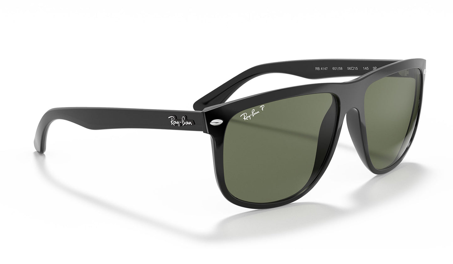 Ray-Ban RB4147 Boyfriend Sunglasses - Black / Green Polarised
