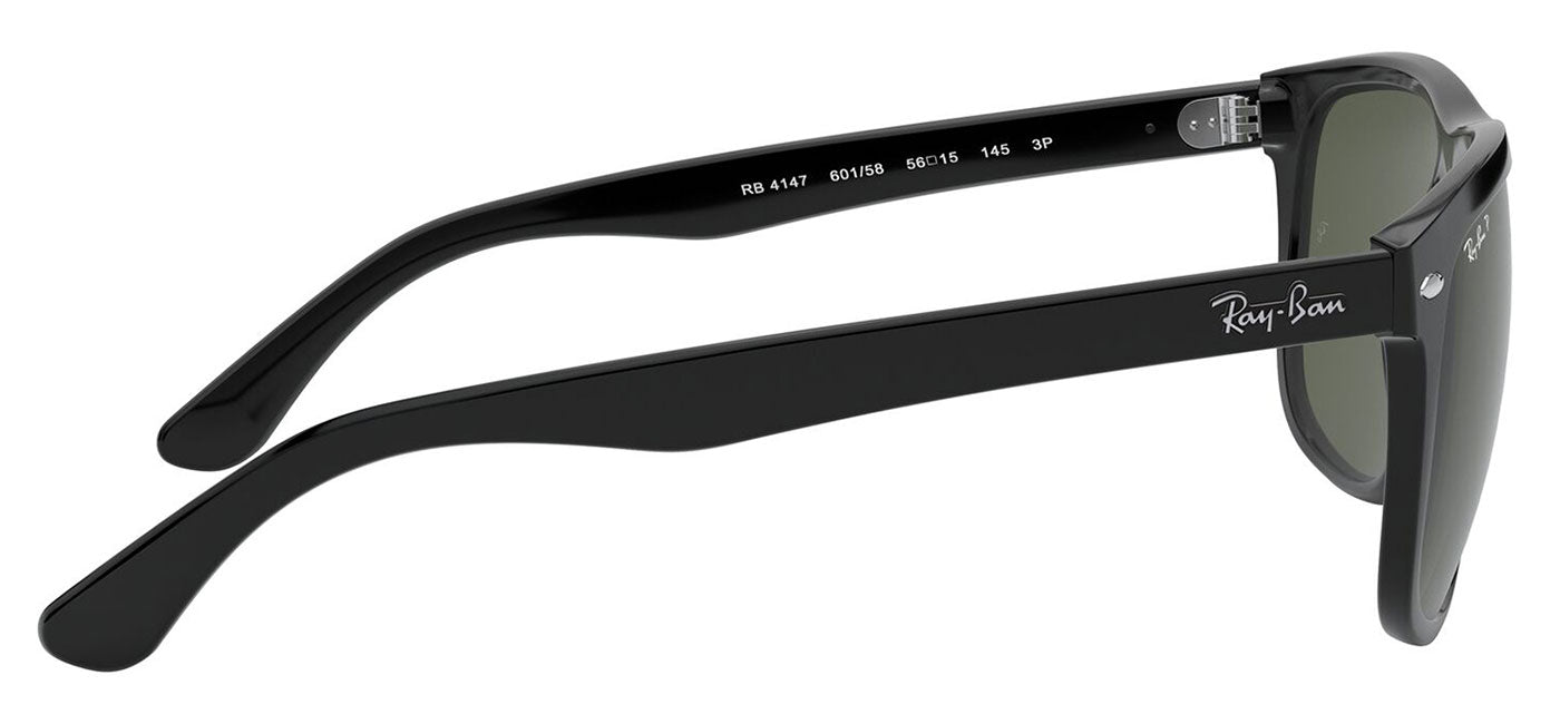 Ray-Ban RB4147 Boyfriend Sunglasses - Black / Green Polarised